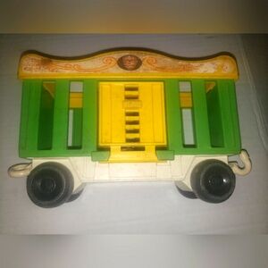 Vintage Fisher Price Little People Circus Train Car Toy 1970